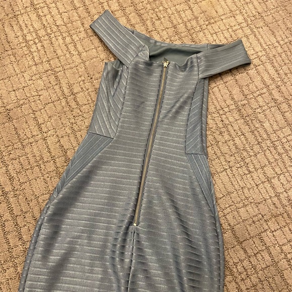 Topshop Off the Shoulder Ribbed Body-Con Dress - Picture 4 of 5